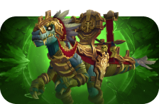 Mummified Raptor Skull Mount